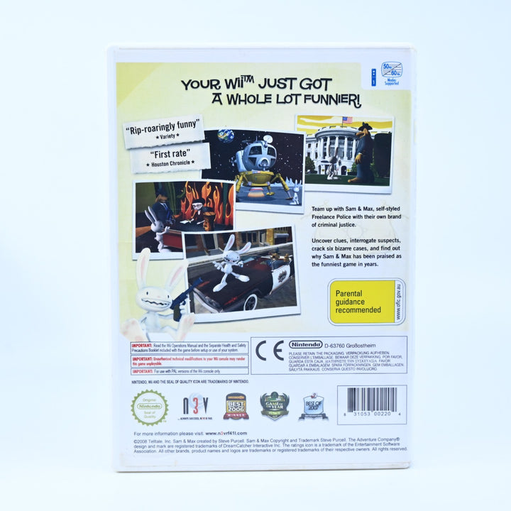 Sam & Max: Season One - Nintendo Wii Game + Manual - PAL - MINT DISC!
