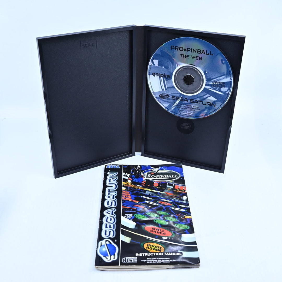 Pro Pinball - The Web - Sega Saturn Game + Manual - PAL - MINT DISC!