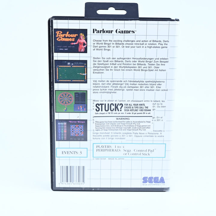 Parlour Games - Sega Master System Game + Manual - PAL - FREE POST!