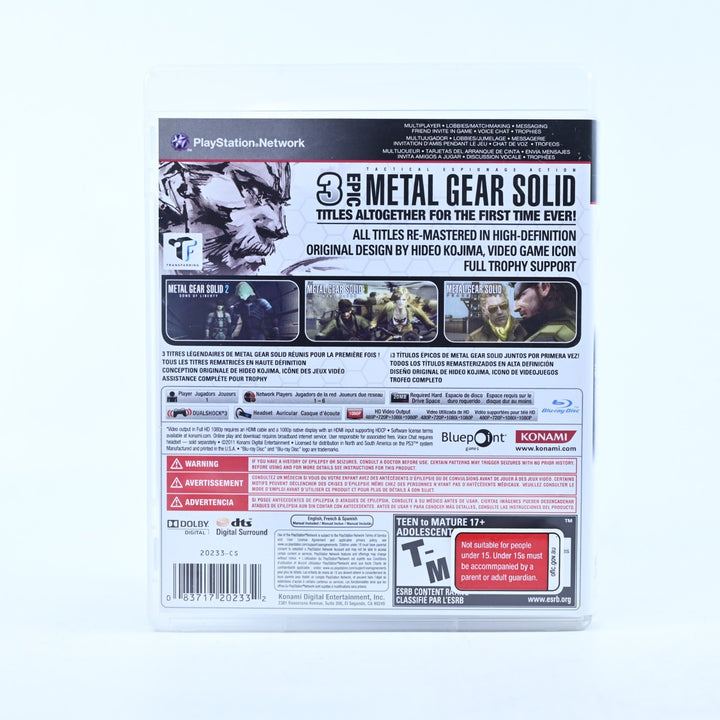 Metal Gear Solid: HD Collection - Sony Playstation 3 / PS3 Game + Manual