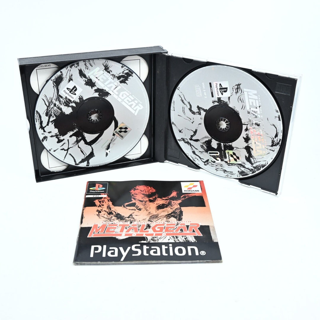 Metal Gear Solid - Sony Playstation 1 / PS1 Game + Manual - PAL - MINT DISCS!