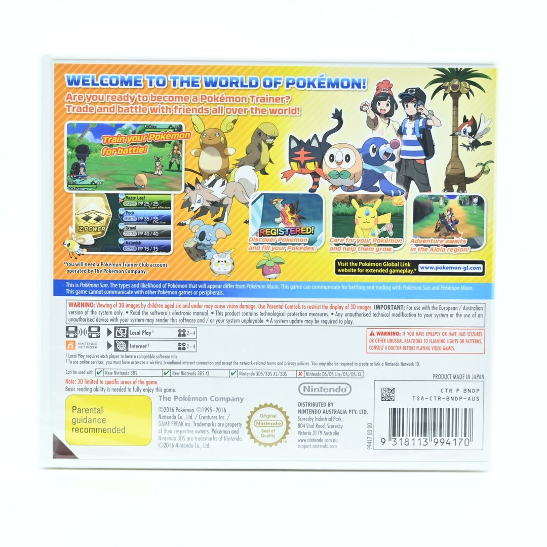 SEALED! Pokemon Sun - Nintendo 3DS Game - PAL - FREE POST!