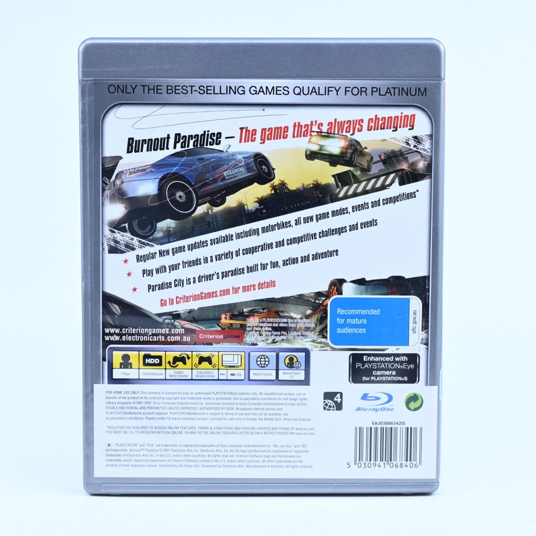 Burnout Paradise - Sony Playstation 3 / PS3 Game - MINT DISC!