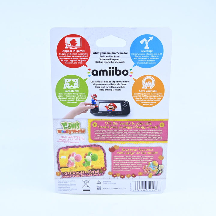 SEALED! Pink Yarn Yoshi Amiibo - Yoshi's Wooly World - Plush Toy
