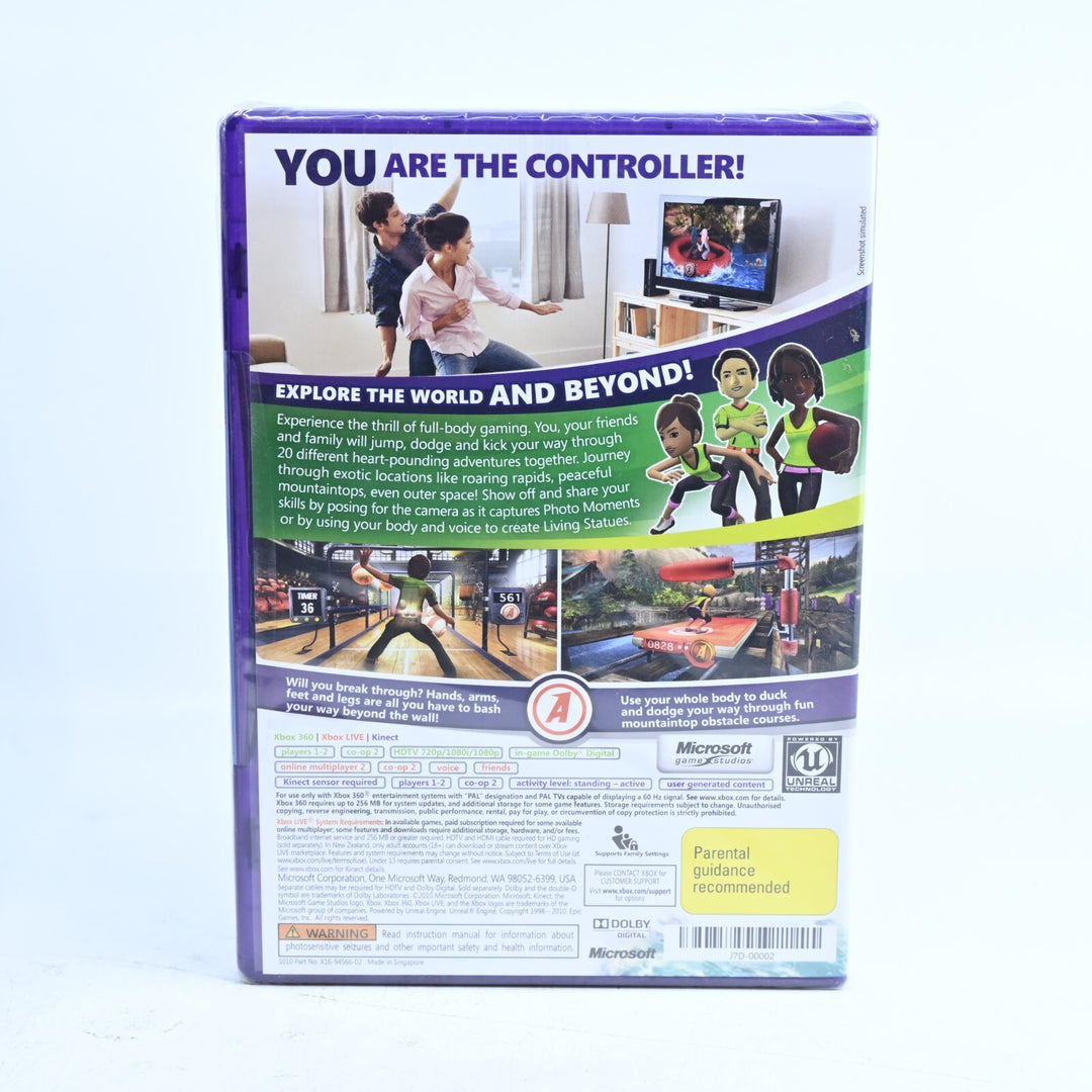 SEALED! Kinect Adventures! - Xbox 360 Game + Manual - PAL - MINT DISC!