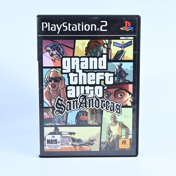 Grand Theft Auto: San Andreas - Sony Playstation 2 / PS2 Game + Manual + Map
