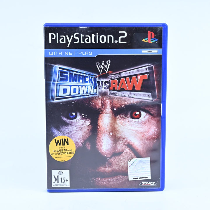 WWE SmackDown! Vs. Raw - Sony Playstation 2 / PS2 Game + Manual - PAL