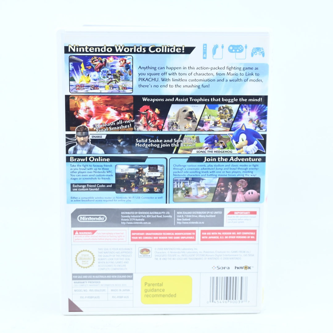 Super Smash Bros. Brawl - Nintendo Wii Game + Manual - PAL - MINT DISC!