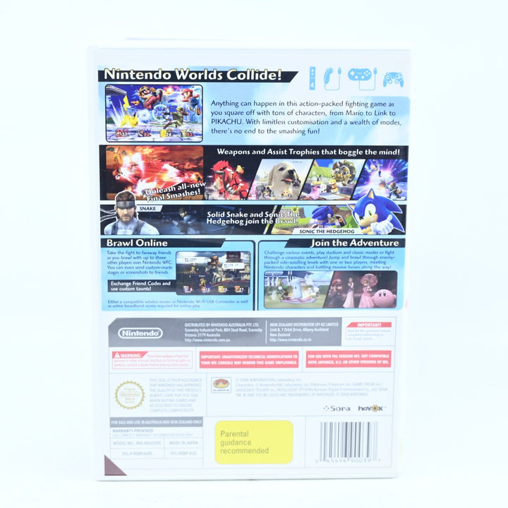 Super Smash Bros. Brawl - Nintendo Wii Game + Manual - PAL - MINT DISC!