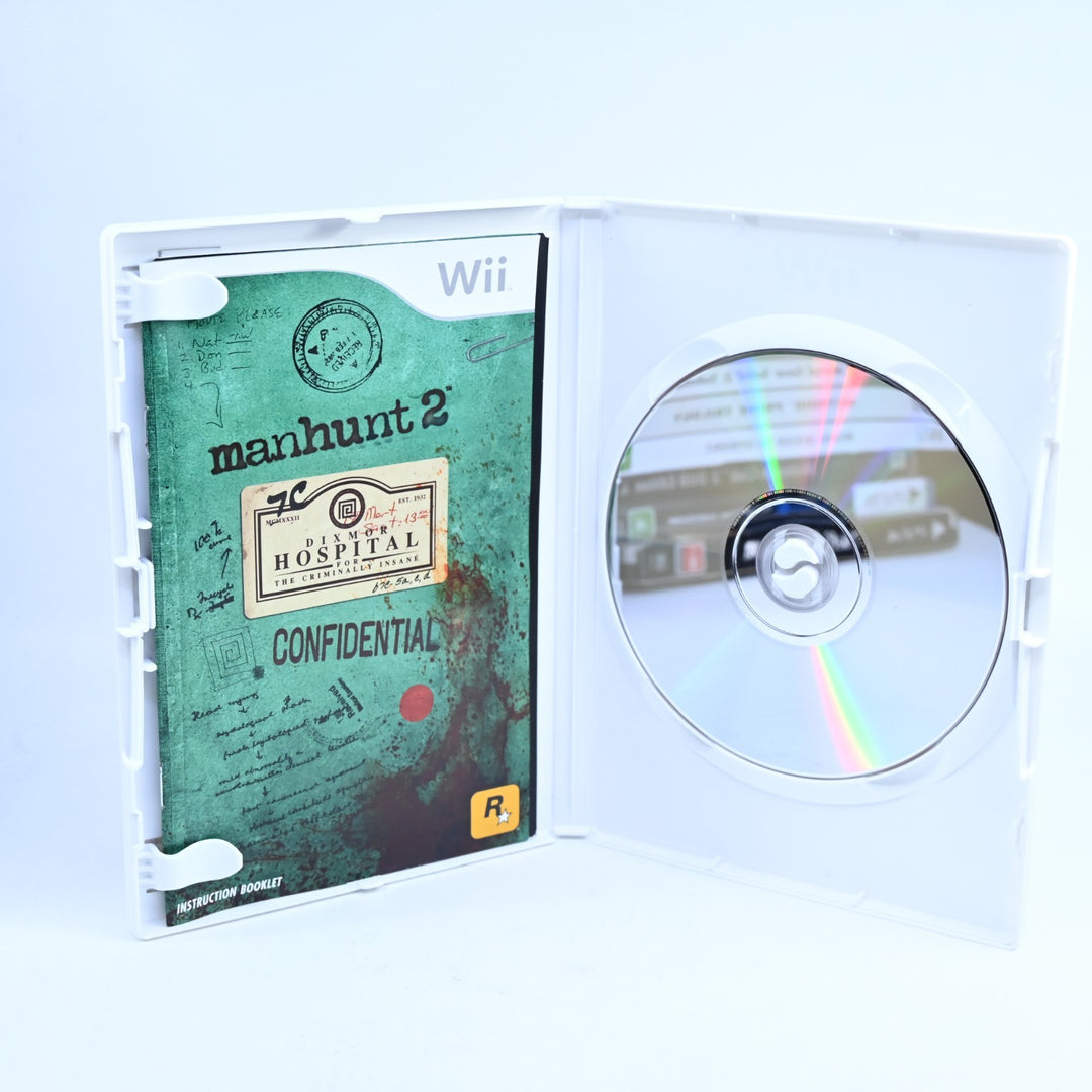 LIKE NEW! Manhunt 2 - Nintendo Wii Game + Manual - PAL - MINT DISC!