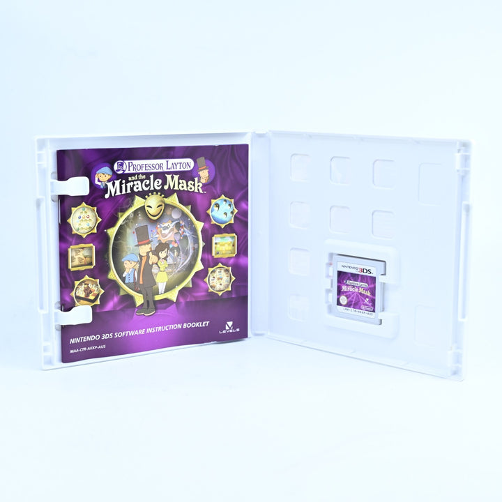 Professor Layton and the Miracle Mask - Nintendo 3DS Game - PAL + Manual