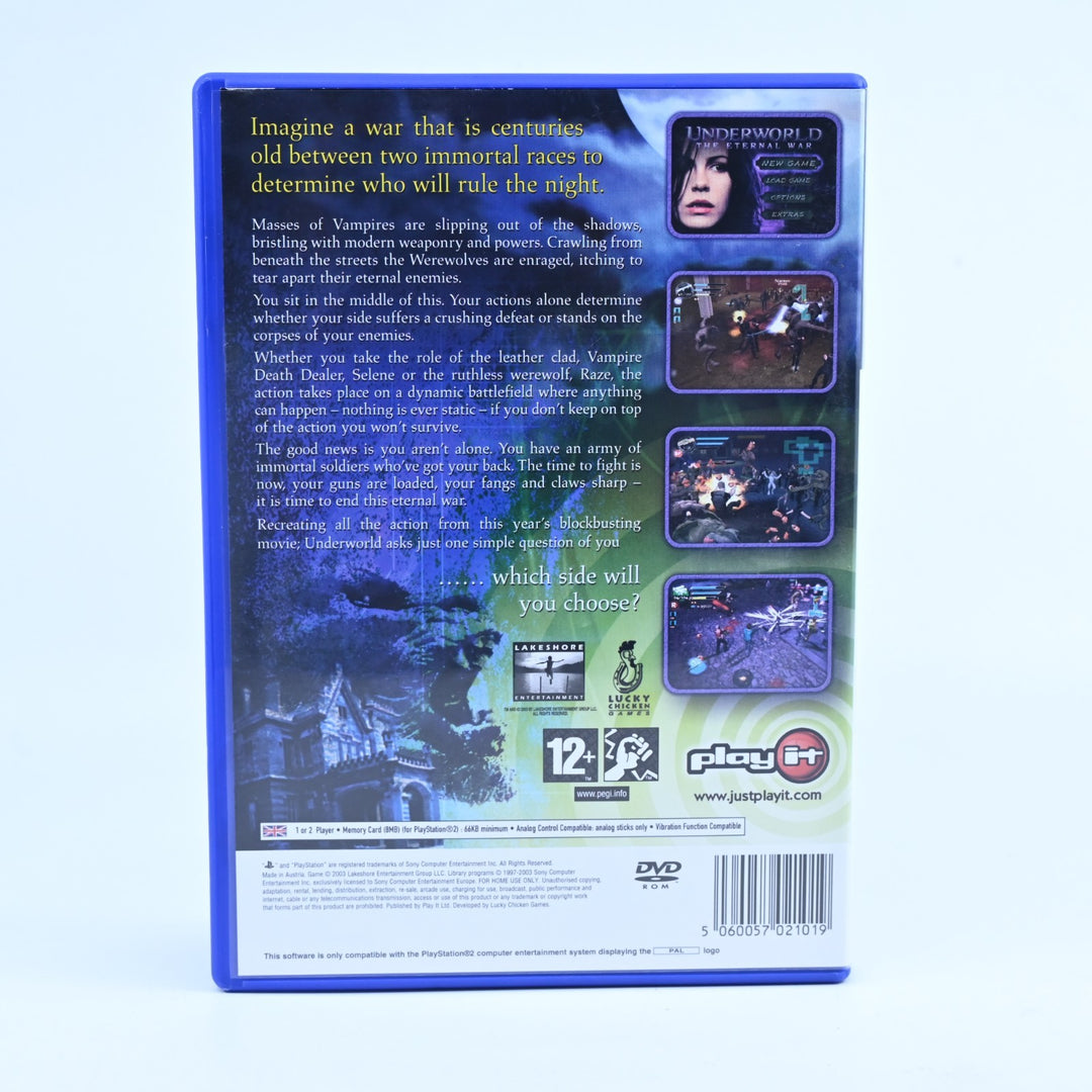Underworld: The Eternal War - Sony Playstation 2 / PS2 Game + Manual - PAL