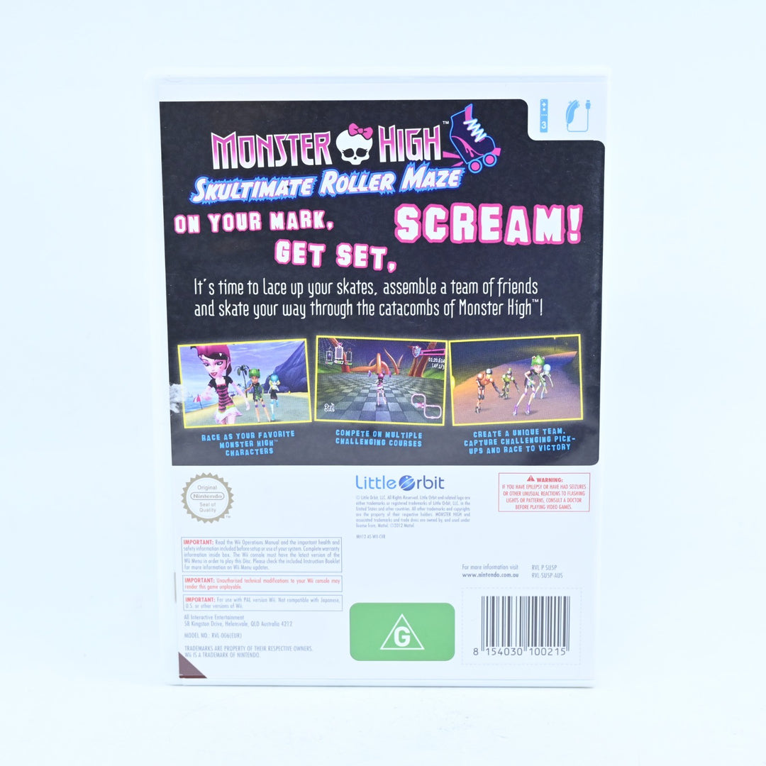 Monster High: Skultimate Roller Maze - Nintendo Wii Game + Manual - PAL