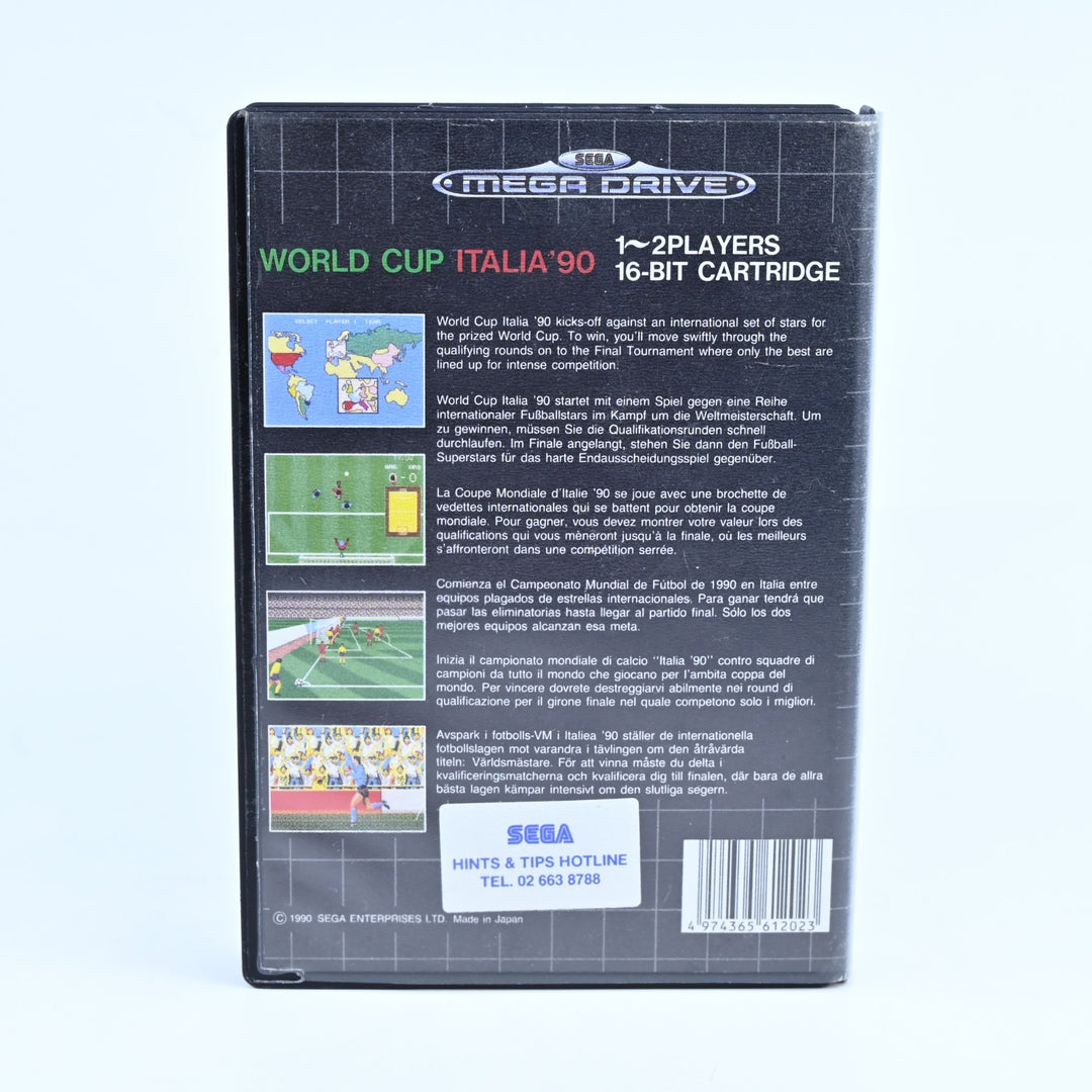 World Cup Italia '90 - Sega Mega Drive Game + Manual - PAL - FREE POST!