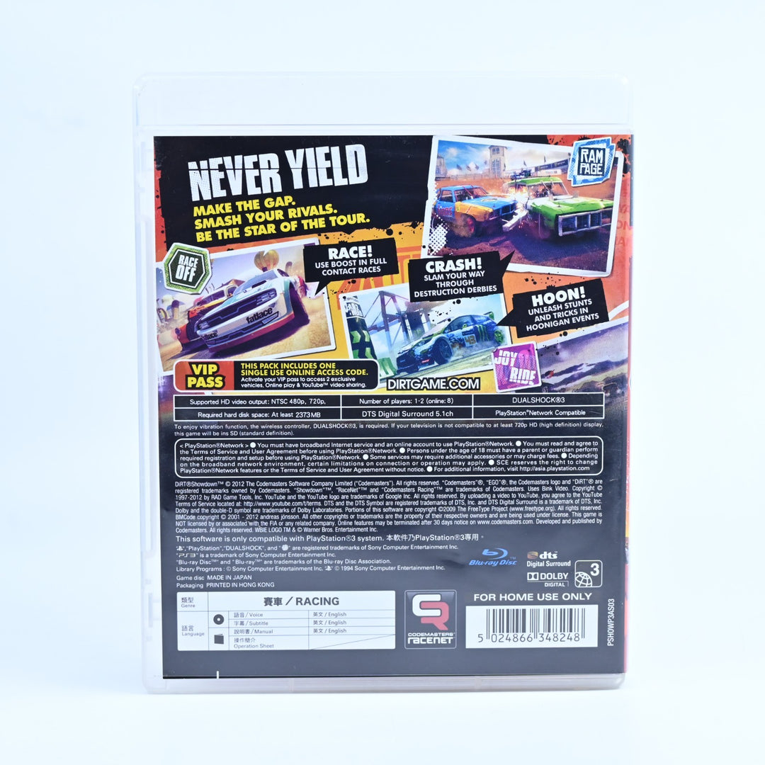 DiRT Showdown - Sony Playstation 3 / PS3 Game + Manual - FREE POST!