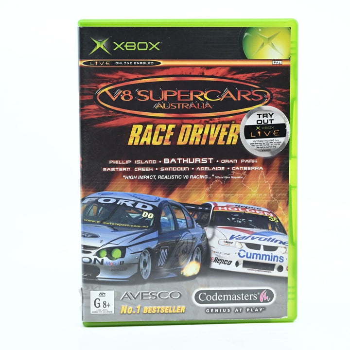 V8 Supercars Australia Race Driver - Original Xbox Game + Manual - PAL