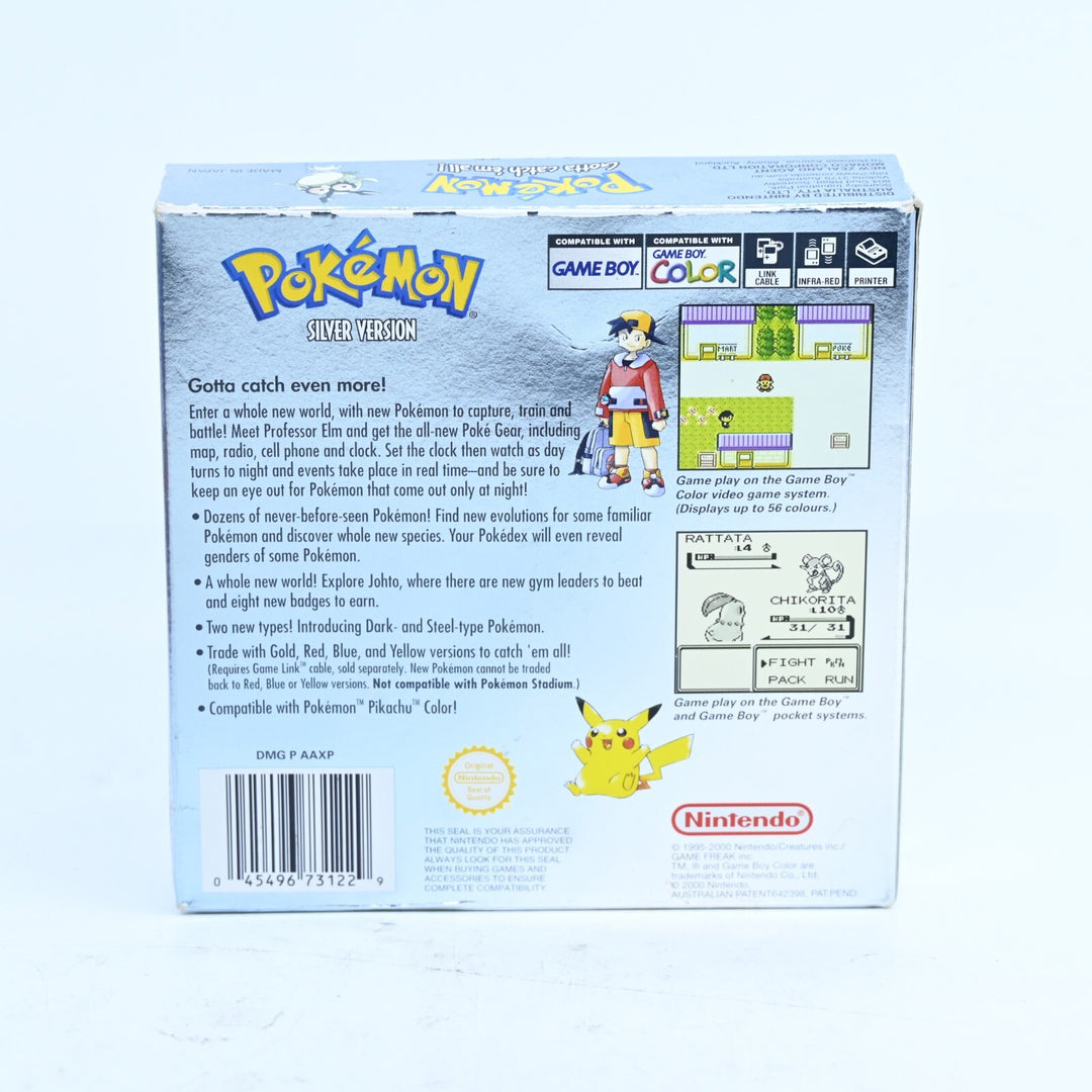 Pokemon Silver Version - Nintendo Gameboy Color Boxed Game - PAL - FREE POST!
