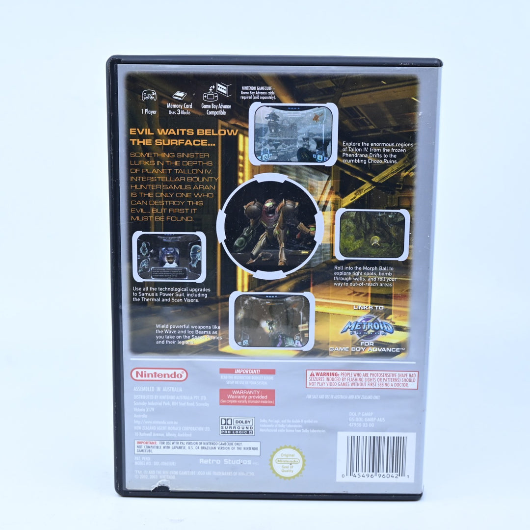 Metroid Prime - Nintendo Gamecube Game + Manual - PAL - FREE POST!