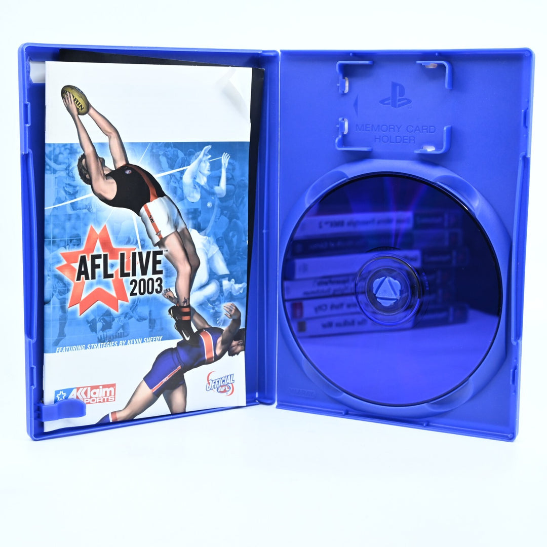 AFL Live 2003 - Sony Playstation 2 / PS2 Game + Manual - PAL - MINT DISC!