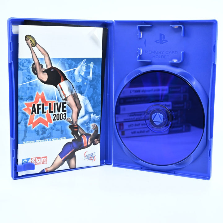AFL Live 2003 - Sony Playstation 2 / PS2 Game + Manual - PAL - MINT DISC!