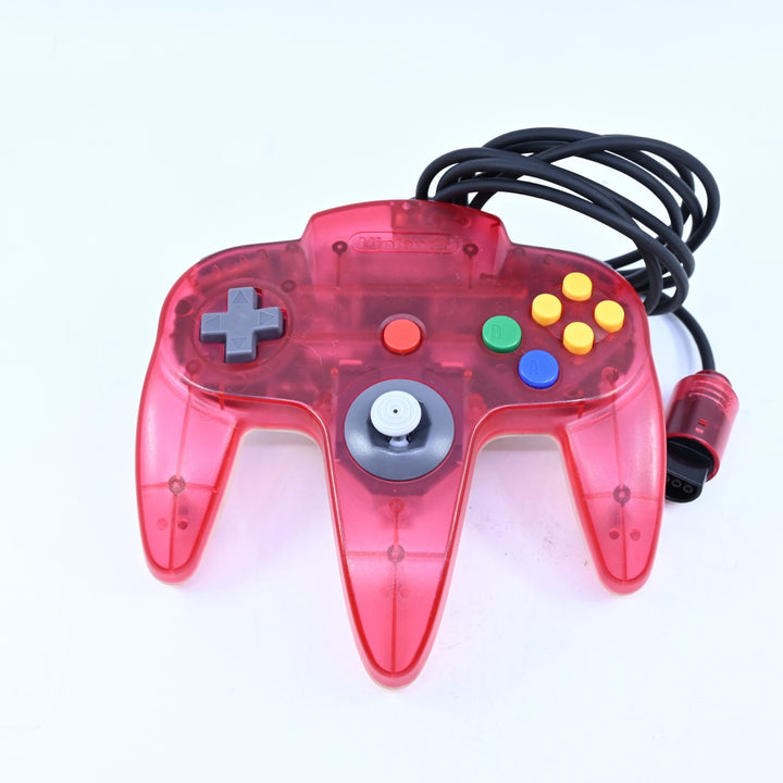 Original Transparent Red Two Tone N64 Controller - N64 / Nintendo 64 Accessory