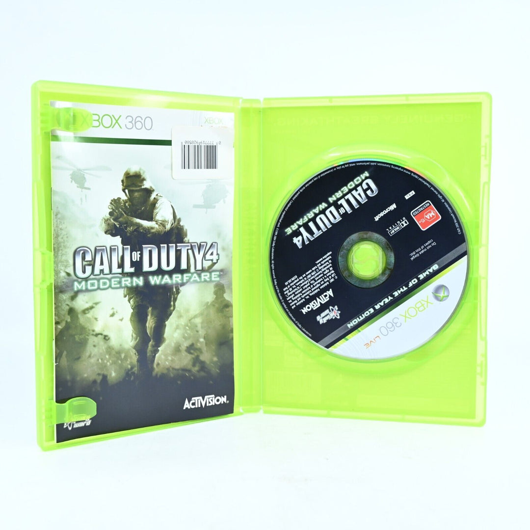 Call of Duty 4: Modern Warfare GOTY Edition - Xbox 360 Game + Manual - MINT DISC