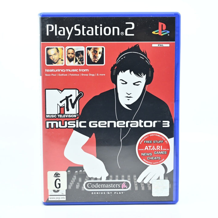 MTV Music Generator 3 - Sony Playstation 2 / PS2 Game + Manual - PAL - MINT DISC