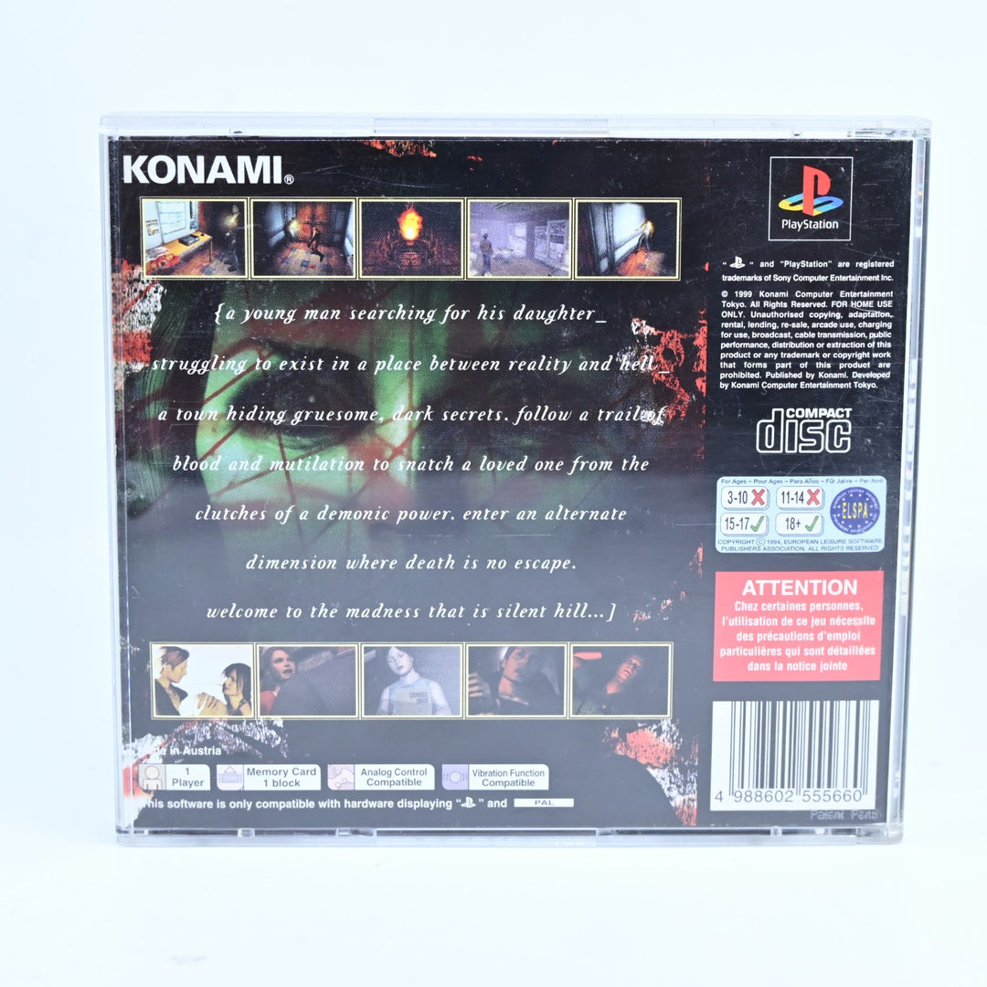 Silent Hill - Sony Playstation 1 / PS1 Game + Manual - PAL - MINT DISC!