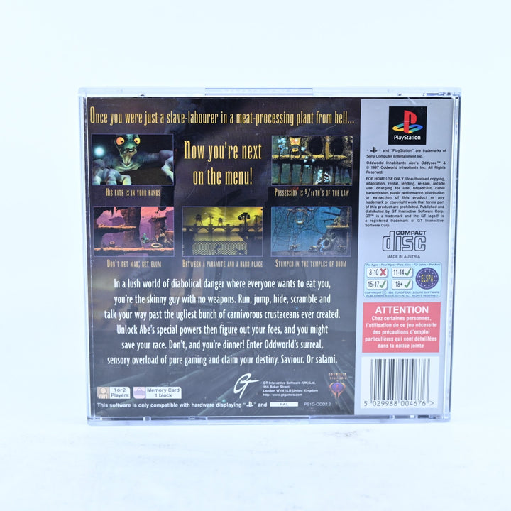 Oddworld: Abe's Oddysee - Sony Playstation 1 / PS1 Game + Manual - PAL