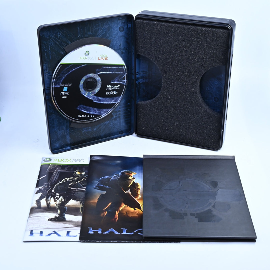 Halo 3 - Limited Edition Steelbook with Slip - Xbox 360 Game + Manual - PAL