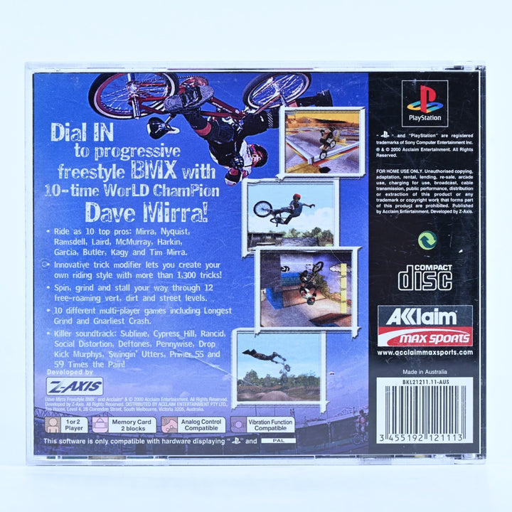 Dave Mirra Freestyle BMX - Sony Playstation 1 / PS1 Game + Manual - PAL
