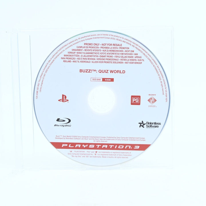 BUZZ! Quiz World - Promo Disc - PS3 Game - Disc Only - MINT DISC!