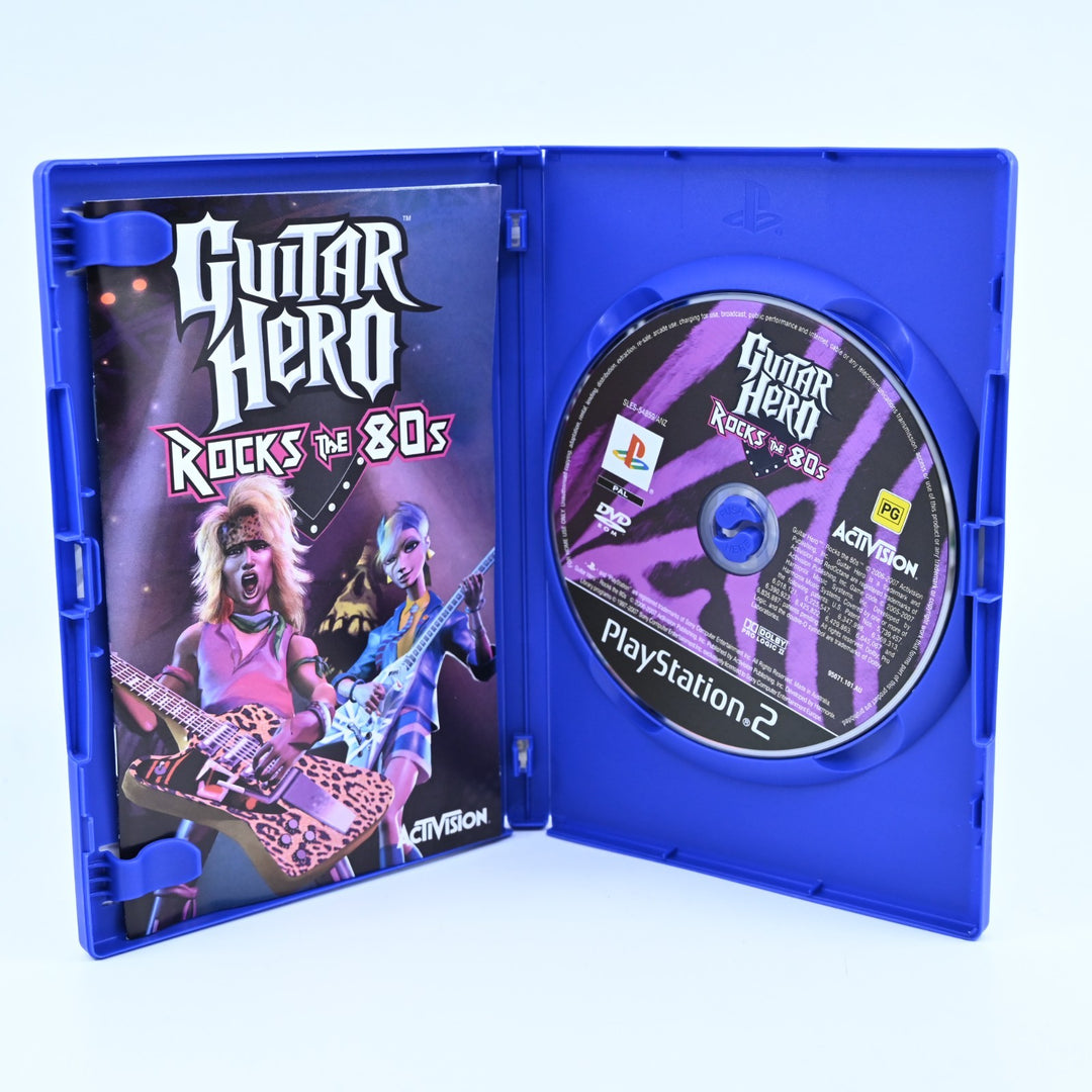 Guitar Hero: Rocks The 80s - Sony Playstation 2 / PS2 Game + Manual - PAL