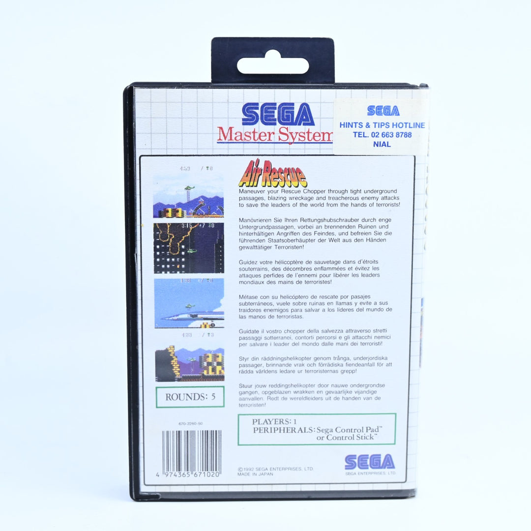 Air Rescue - Sega Master System Game + Manual - PAL - FREE POST!