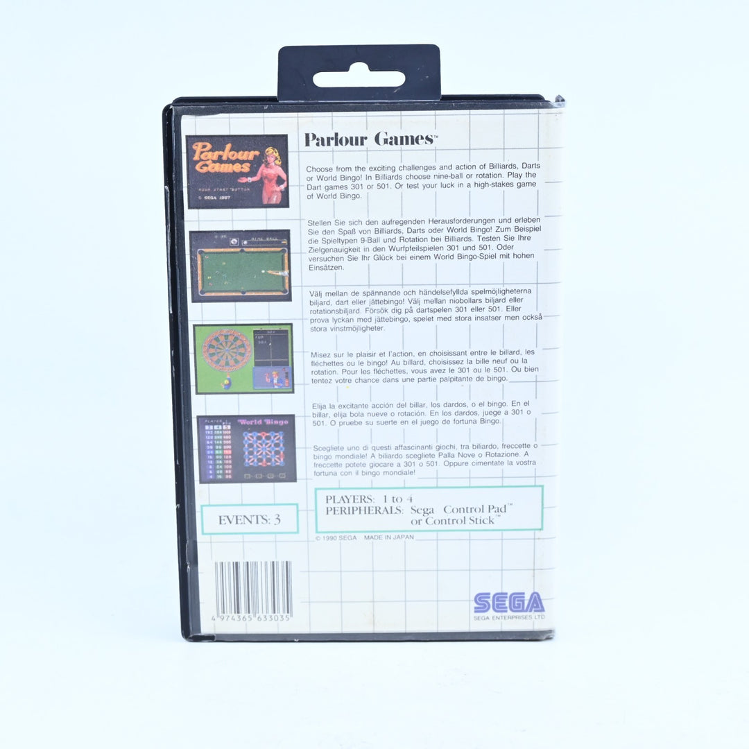 Parlour Games - Sega Master System Game + Manual - PAL - FREE POST!