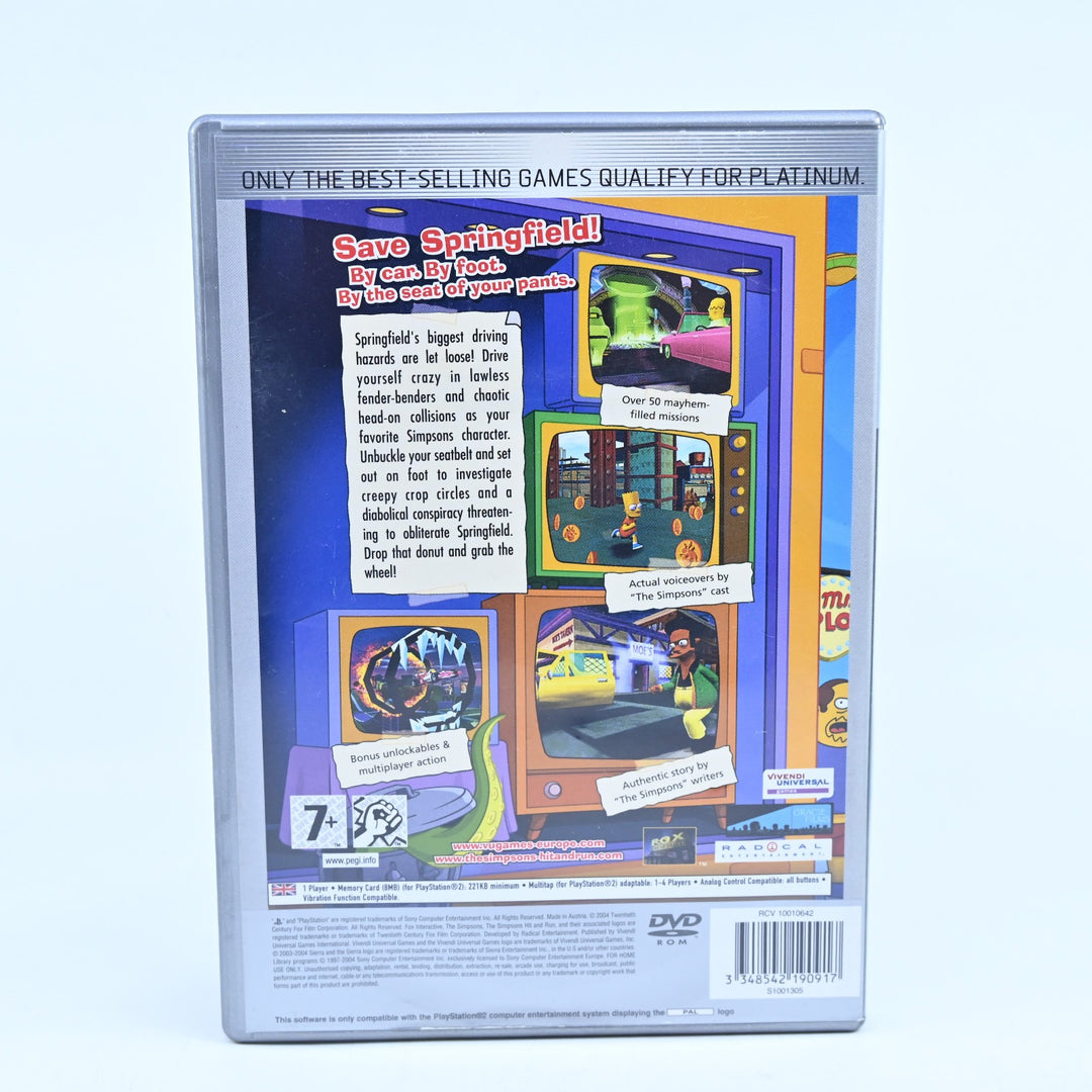 The Simpsons Hit & Run - Sony Playstation 2 / PS2 Game + Manual - PAL