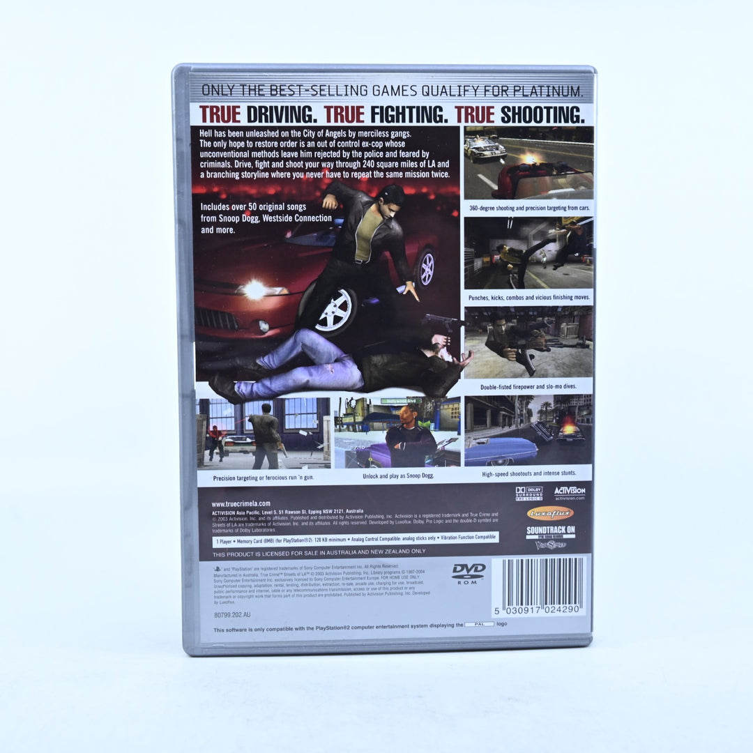 True Crime Streets of LA - Sony Playstation 2 / PS2 Game + Manual - PAL