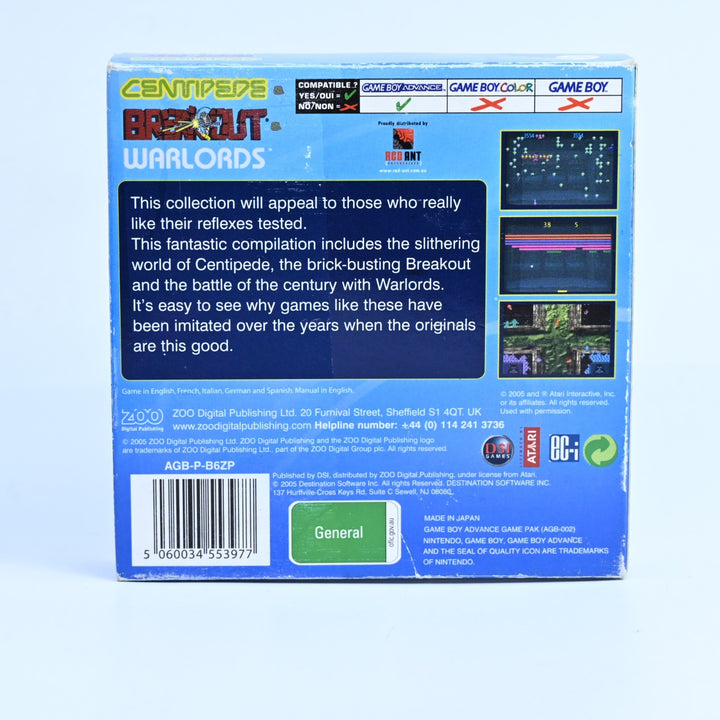 Centipede|Breakout|Warlords - GBA Boxed Game - PAL - FREE POST!