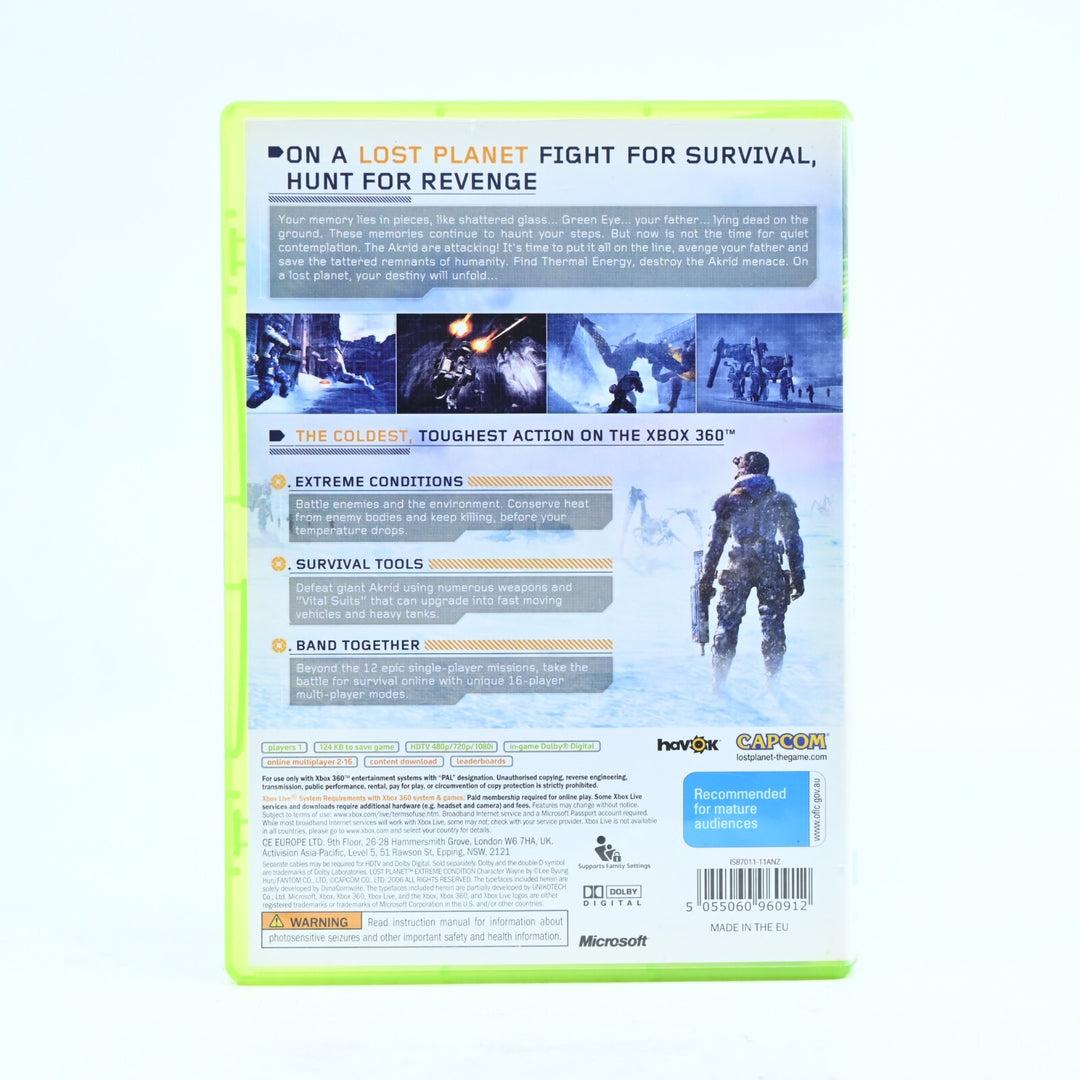 Lost Planet: Extreme Condition - Xbox 360 Game + Manual - PAL