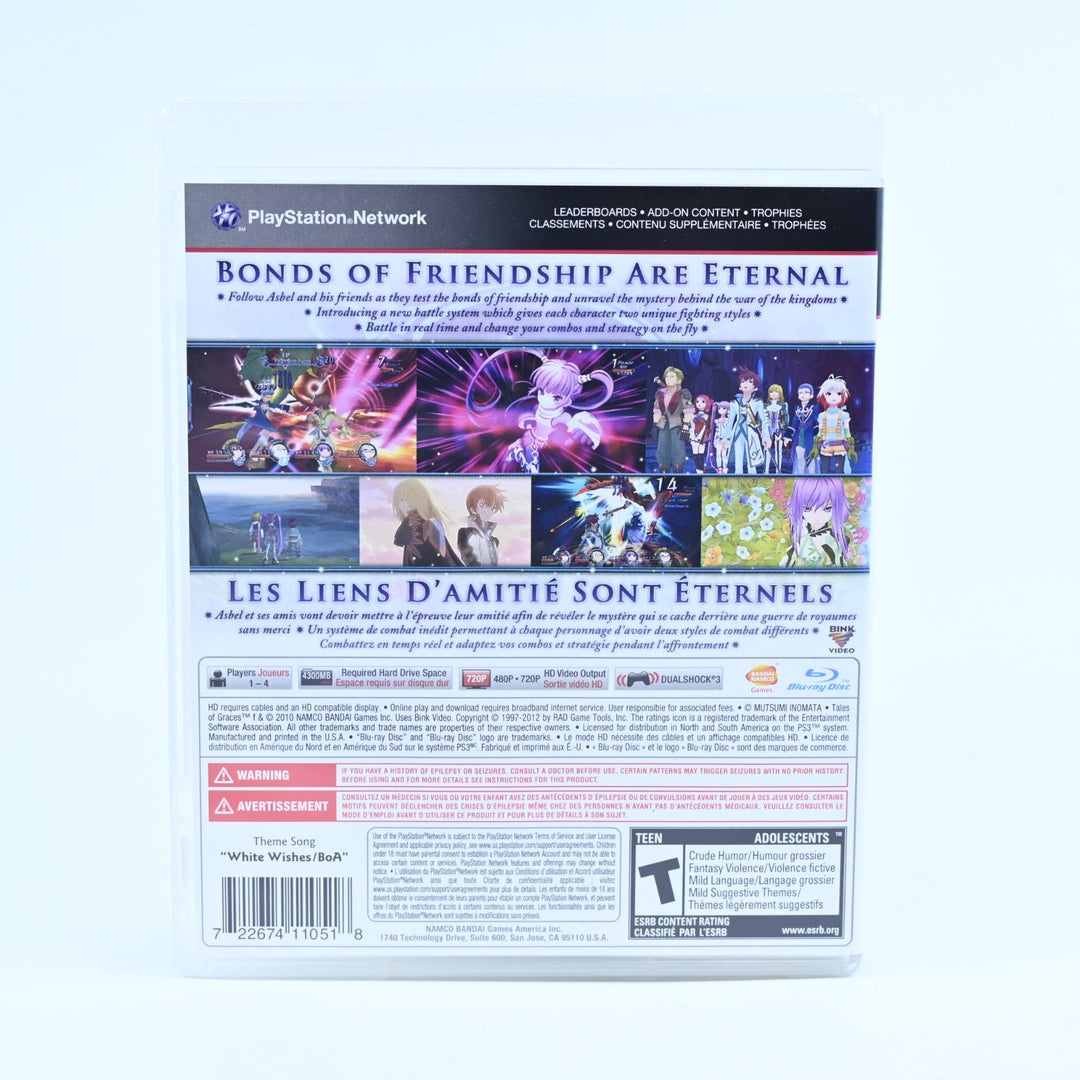Tales of Grace f - Sony Playstation 3 / PS3 Game + Manual - FREE POST!