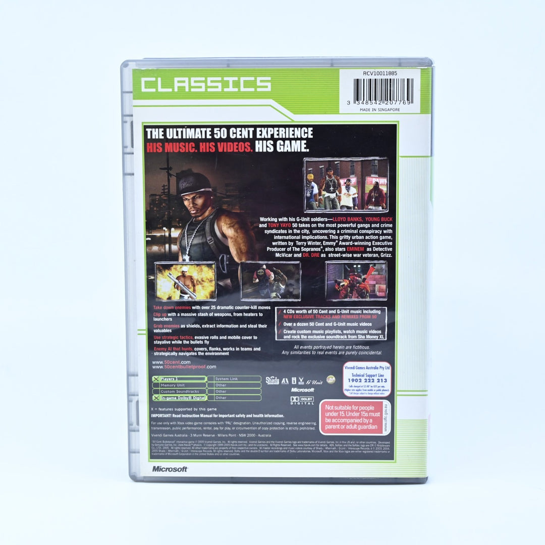 50 Cent Bulletproof - Original Xbox Game + Manual - PAL - MINT DISC!