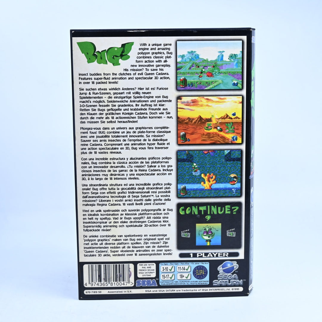 Bug! - Sega Saturn Game + Manual - PAL - FREE POST!