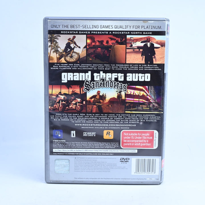 Grand Theft Auto: San Andreas - PS2 Game - No Manual / No Map - PAL - MINT DISC!