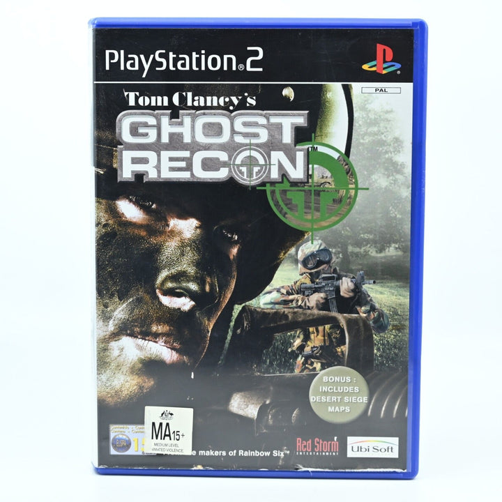 Tom Clancy's Ghost Recon - Sony Playstation 2 / PS2 Game + Manual - PAL