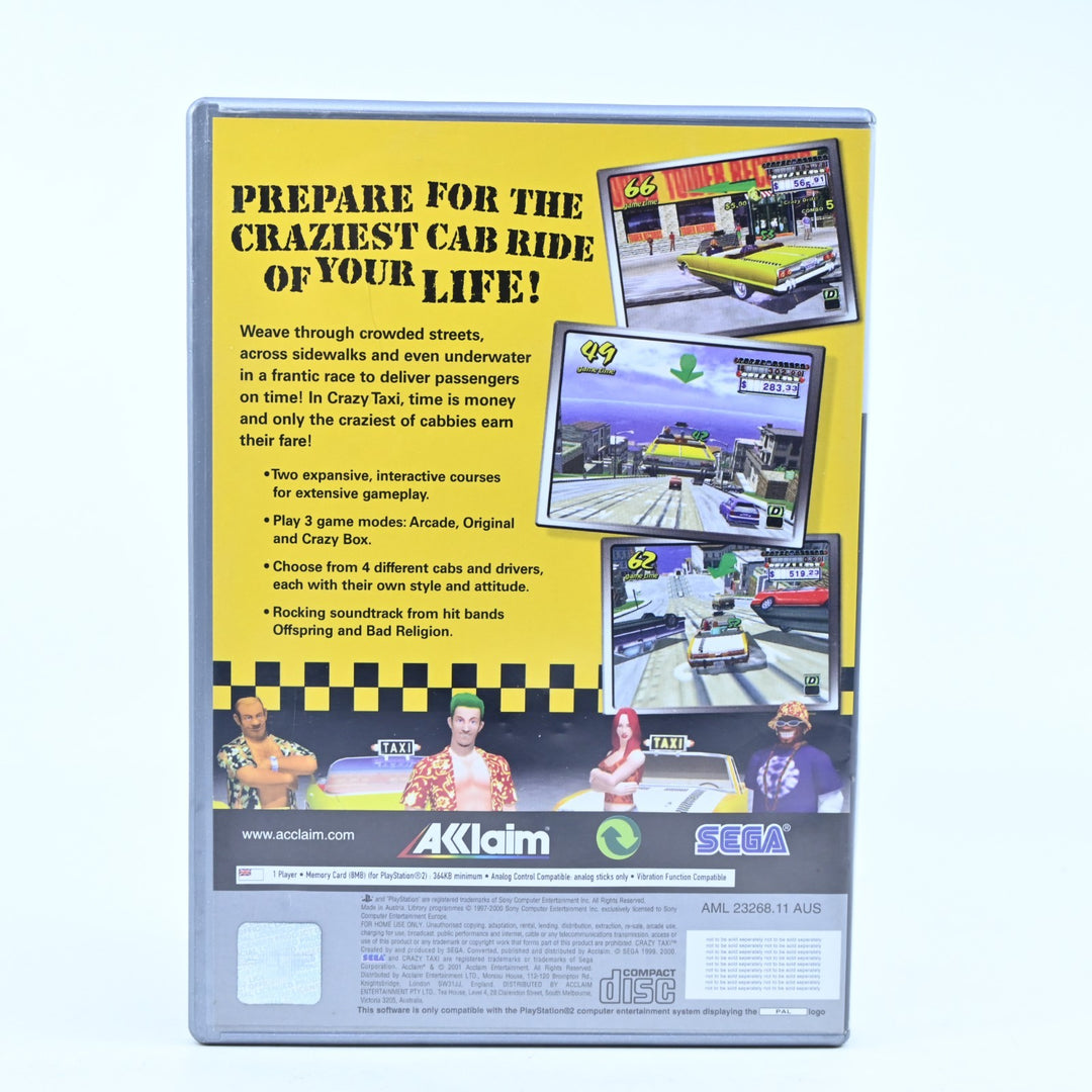 Crazy Taxi - Sony Playstation 2 / PS2 Game + Manual - PAL - MINT DISC!