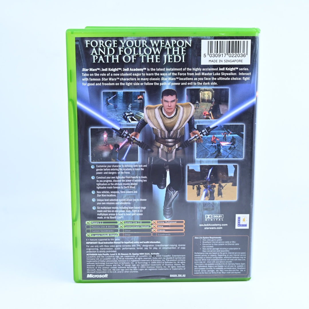 Star Wars Jedi Knight: Jedi Academy - Original Xbox Game + Manual - PAL