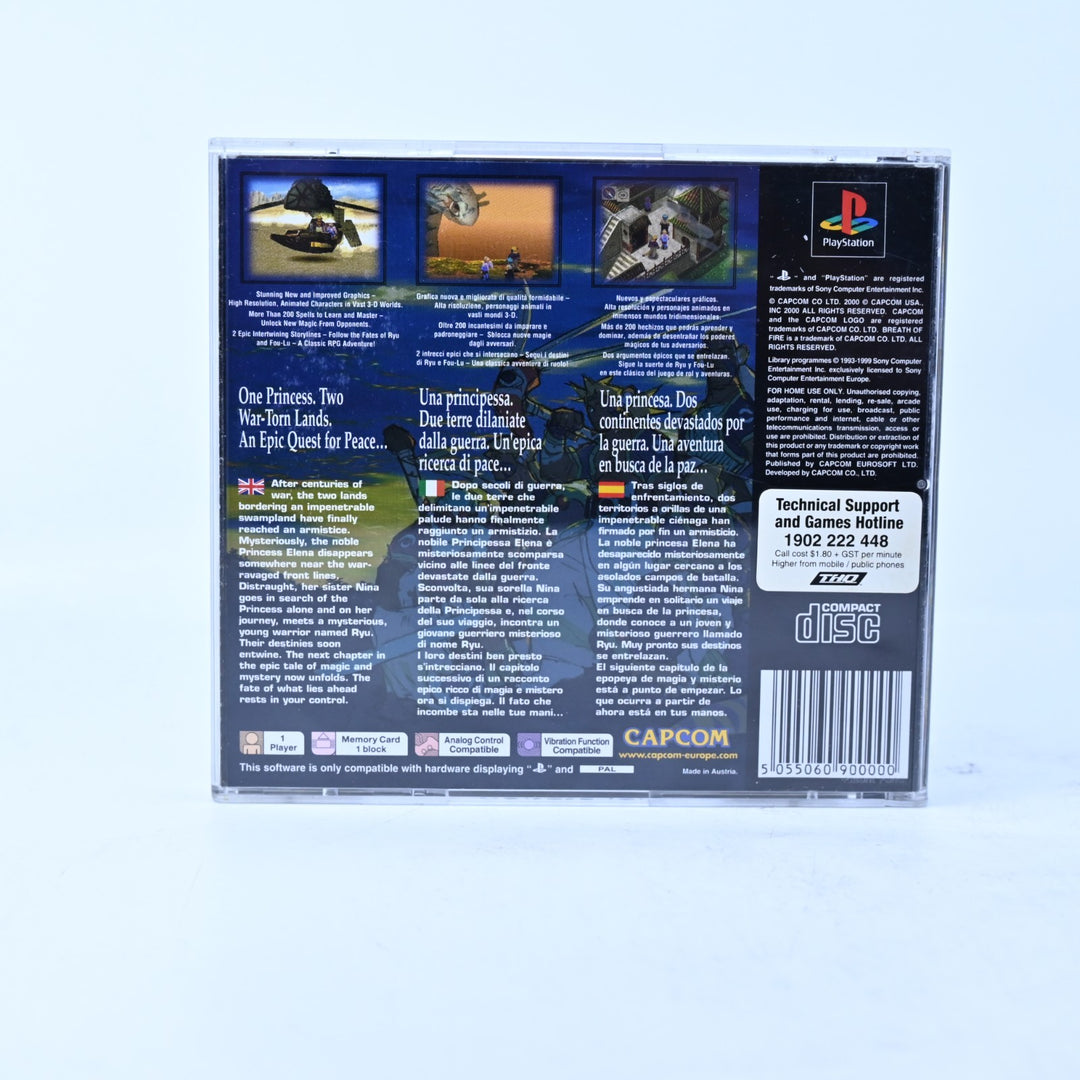 Breath of Fire IV - Sony Playstation 1 / PS1 Game + Manual - PAL - MINT DISC!