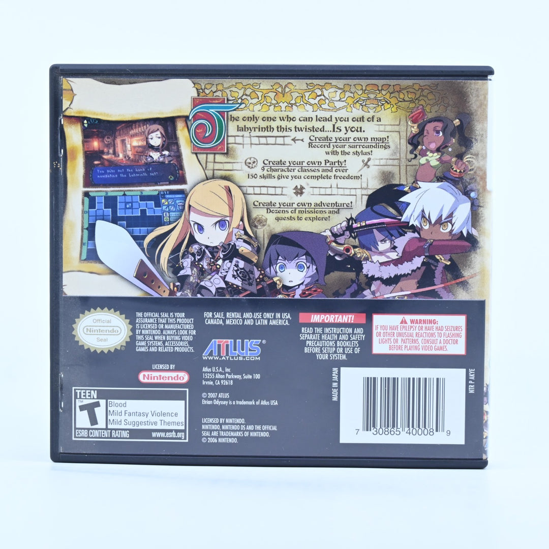Etrian Odyssey - Nintendo DS Game + Manual - REGION FREE - FREE POST!