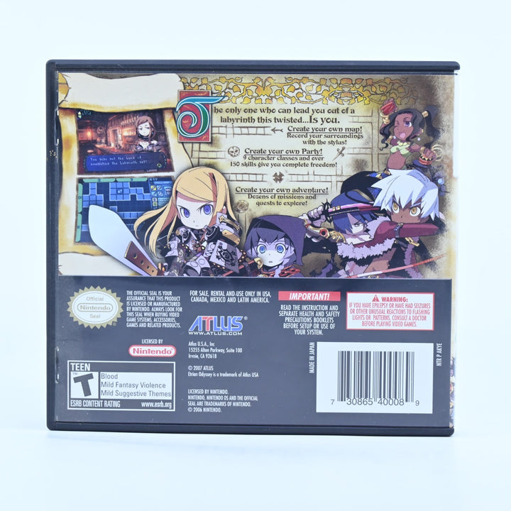 Etrian Odyssey - Nintendo DS Game + Manual - REGION FREE - FREE POST!