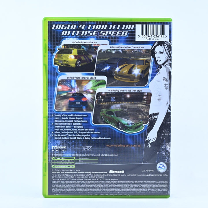 Need for Speed Underground - Original Xbox Game + Manual - PAL - MINT DISC!
